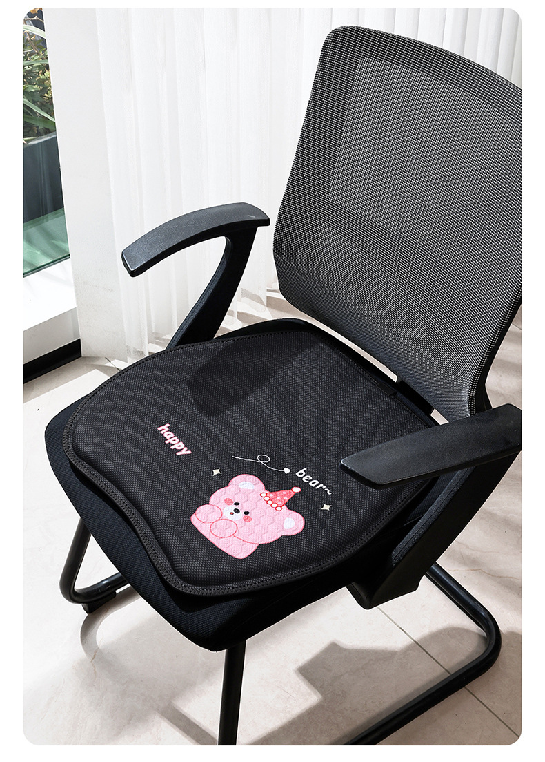 Factory direct summer cartoon honeycomb gel car seat cushion ice cushion office seat cushion breathable silicone cold cushion