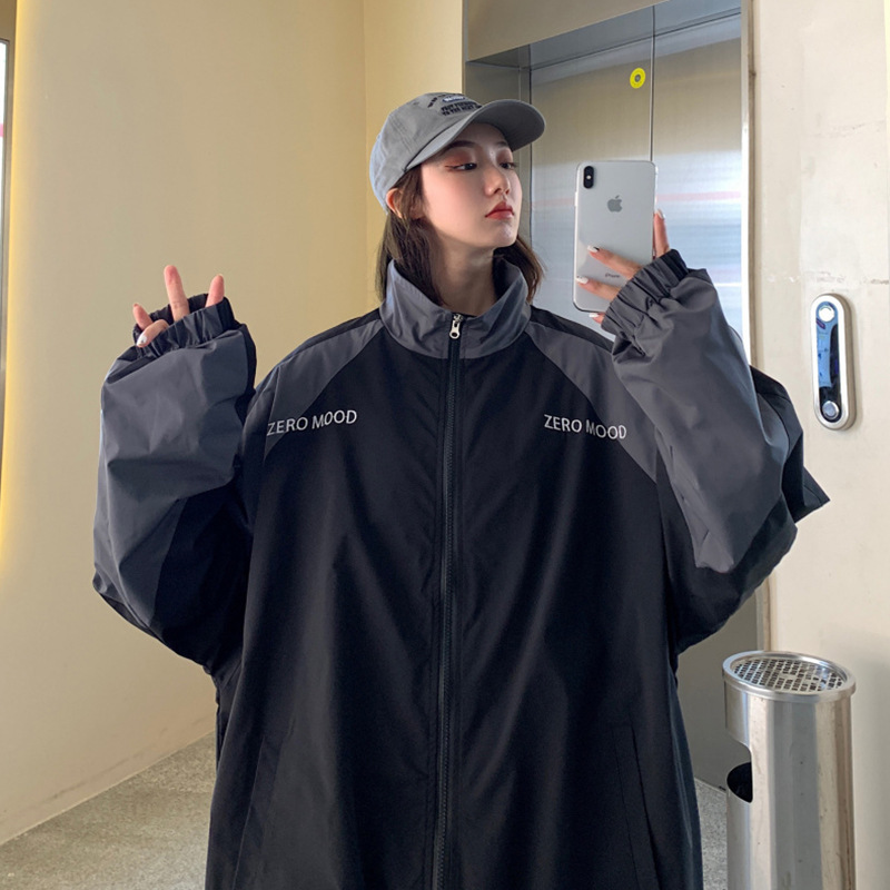 Frito calle pu guapo chaqueta de primavera y otoño estilo coreano moda personalidad costura hiphop chaqueta High Street oversize top