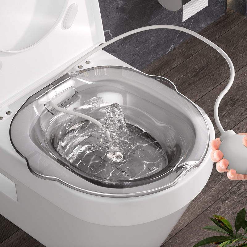 Men's and Women's Dedicated Bidet Basin for Butt Washing, Private Area Herbal Steam Soak & Wash—No Need to Squat! Men's Hemorrhoid-Relief Toilet Basin