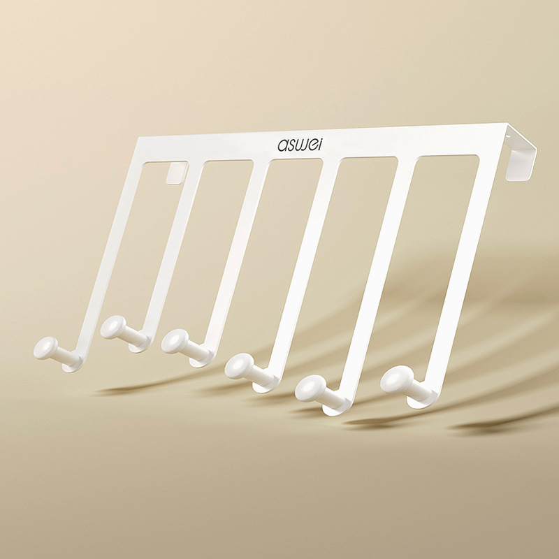 Gancho de la puerta trasera percha de ropa doméstica pared de pared gancho de ropa sin perforación puerta de entrada gancho de fila gancho de ropa gorra al por mayor