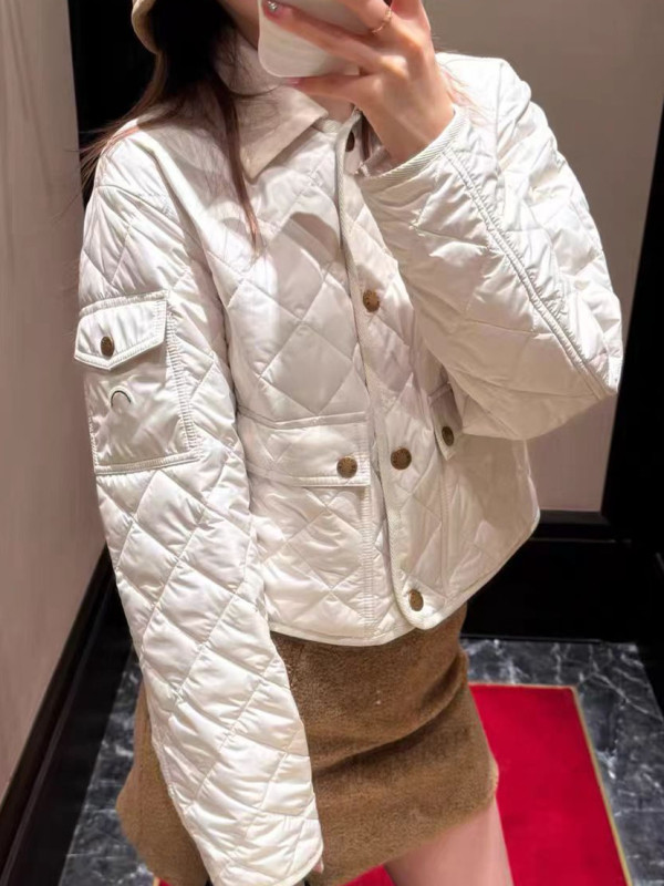 蒙家25ss M家新款Chitre 菱形绗缝加衬简约羽绒服夹克外套|undefined