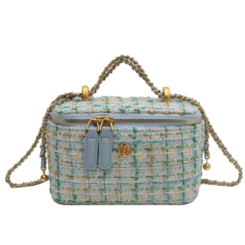 Caja de tela de viento fragante, bolsa cuadrada para mujeres, 2026 nueva moda transfronteriza, alta sensación de moda, bolso de cinturón de cadena universal