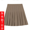 White summer Japanese fitted mini-skirt, demi-season student pleated skirt, high waist, A-line
