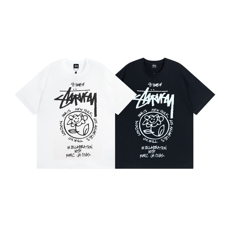 40th Anniversary Co-Marc Jacobs Classic Parade 3D Printed Short-Sleeved T-Shirt for Men and Women