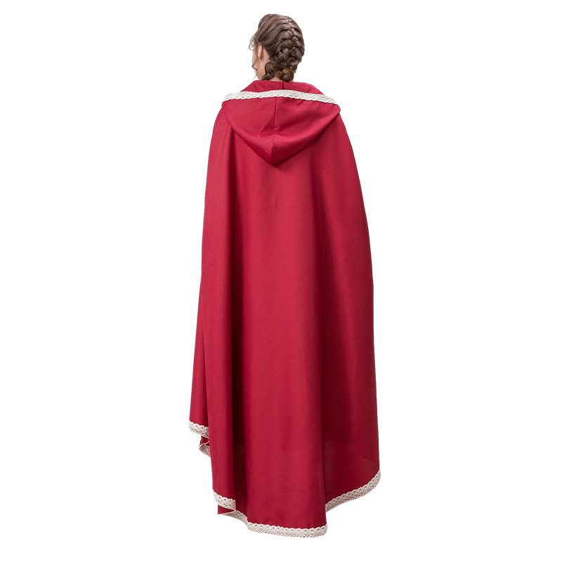 Adult Women's Halloween cosplay Little Red Riding Hood costume long dress set role-playing clothes women's clothing_voghion.com