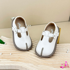女寶寶學步鞋子兒童小皮鞋春秋季一歲嬰兒鞋簡約公主鞋女童鞋單鞋