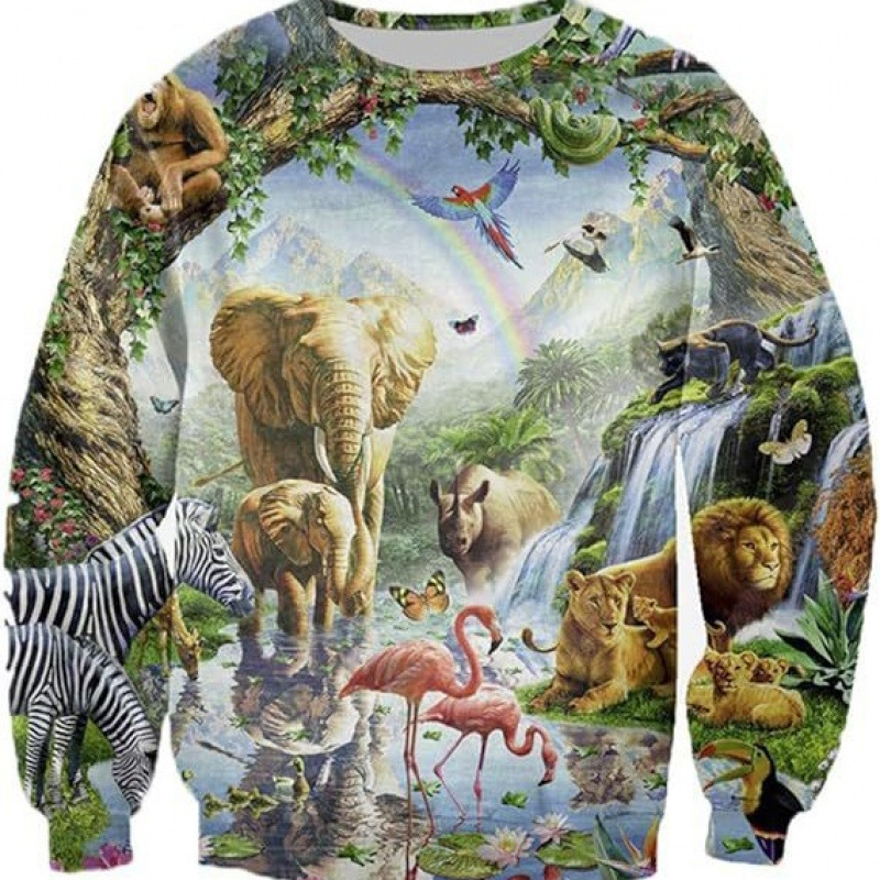CC2023 New Cross-Border Bestseller Round Neck Sweatshirt for Men, Street Style Sports 3D Animal Digital Print Sweatshirt CC2023 New Cross-Border Bestseller Round Neck Sweatshirt for Men, Street Style Sports 3D Animal Digital Print Sweatshirt