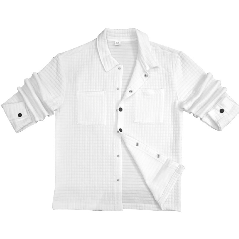 Herren neue Mode lässig große Strickjacke kleine quadratische Langarmjacke_voghion.com