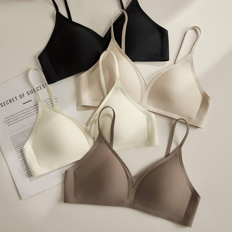 Cross-Border Popular Seamless Bra for Women with Small Busts, Push-Up, Wireless, Side Support, Anti-Sagging, Beautiful Back Bra