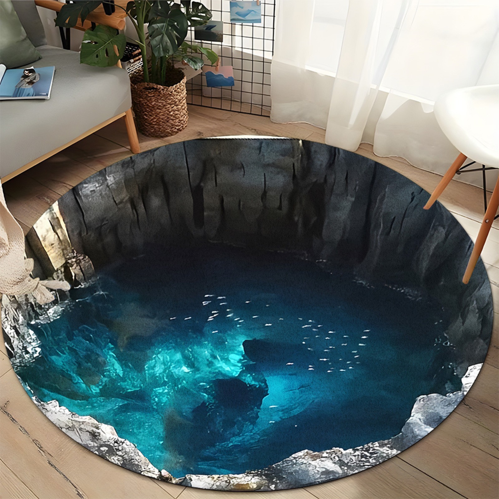 New 3D Visual Floor Mat for Home Entrance, Easy-Care Mat for Living Room Coffee Table, Wear-Resistant Mat, Available for Cross-Border Shipping
