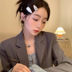Store Recommendation for Trendy Spice Hair Clips~ Ins-style Exquisite Small Side Clips for Women, High-end Side-parted Fringe Clips with Lettering, One-piece Hair Accessories