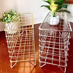 鉄芸四脚収納バスケット長方形コーヒーカプセル収納バスケットデスクトップ雑物バスケット化粧用品整理棚
