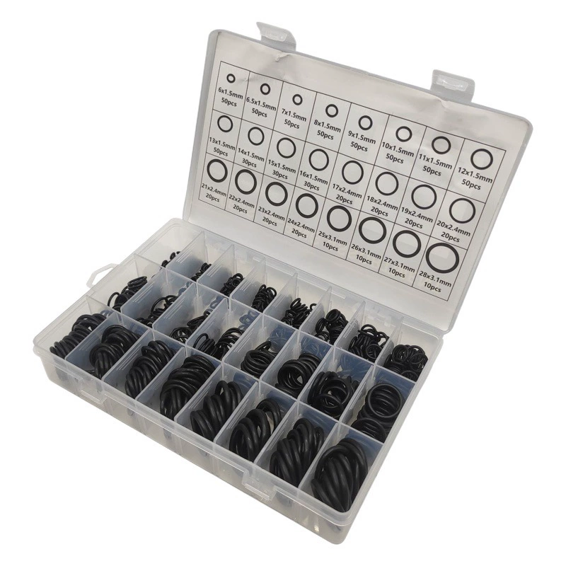 740 шт. В штучной упаковке Набор уплотнительных колец резиновое уплотнительное кольцо стойкое к высоким температурам и коррозии Нитриловый каучук Черный