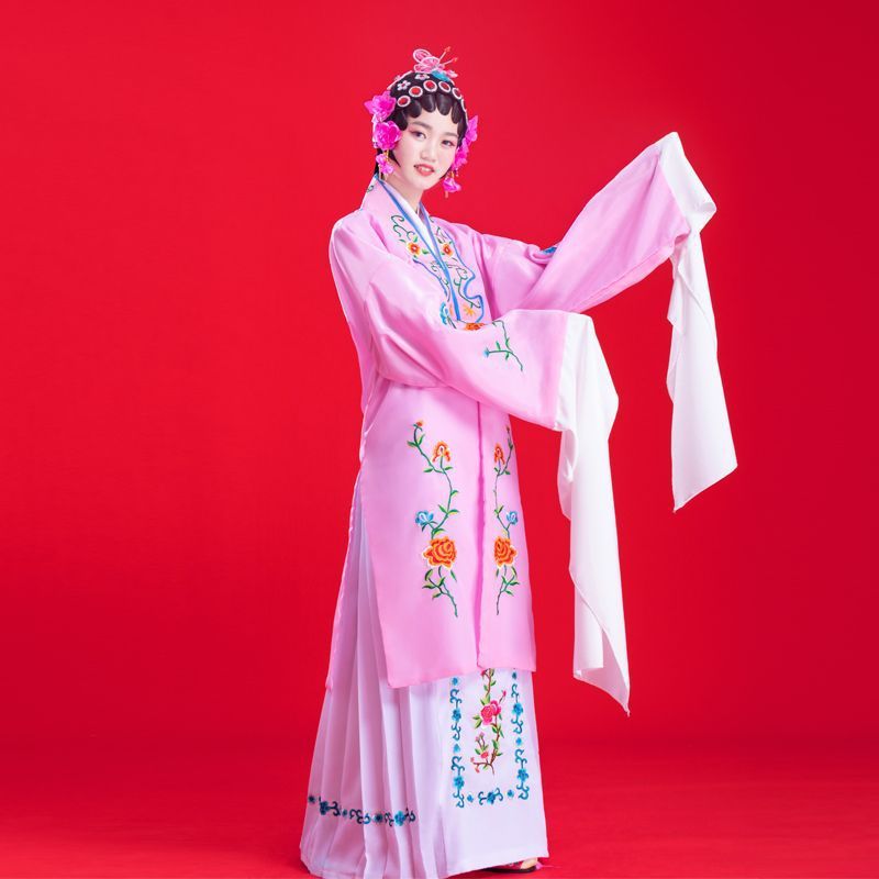 花ダン演劇衣装、京劇練習服、水袖、越劇、黄梅劇、女性用ミス演劇衣装、新しいスタイル|undefined
