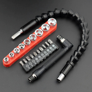 Double-Ended Socket Wrench, 7-Shaped L-Type Wrench, 6.35mm Screwdriver Bit Adapter, 1/4 Right-Angle Handle