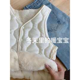 仅用于产品展示勿拍-秋冬新款羽绒棉马甲女修身短款保暖背心2026