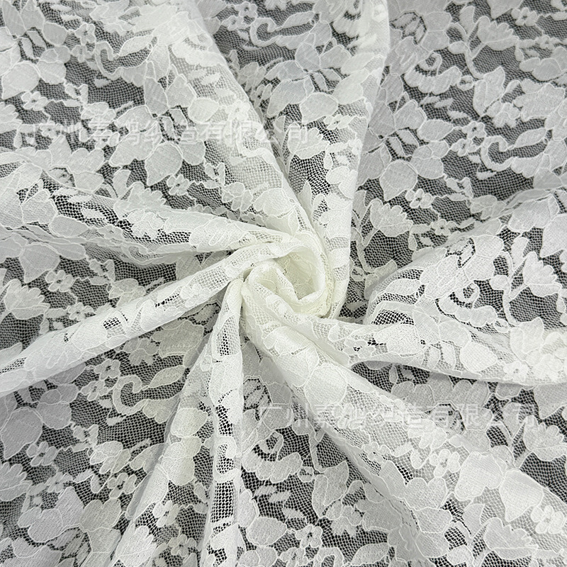 2026 nuevos productos suaves flores de amoniaco tejido de encaje romántico francés camisa de base para hacer falda de encaje en stock