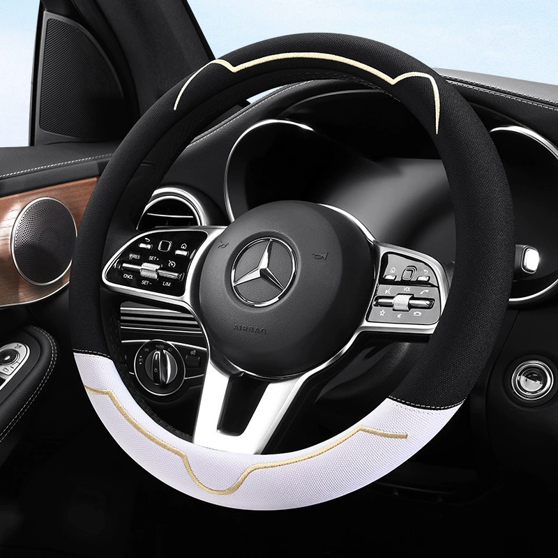 Автомобильный чехол для рулевого колеса противоскользящий вспотеет четыре сезона универсальная леди милая летняя дышащая сетка