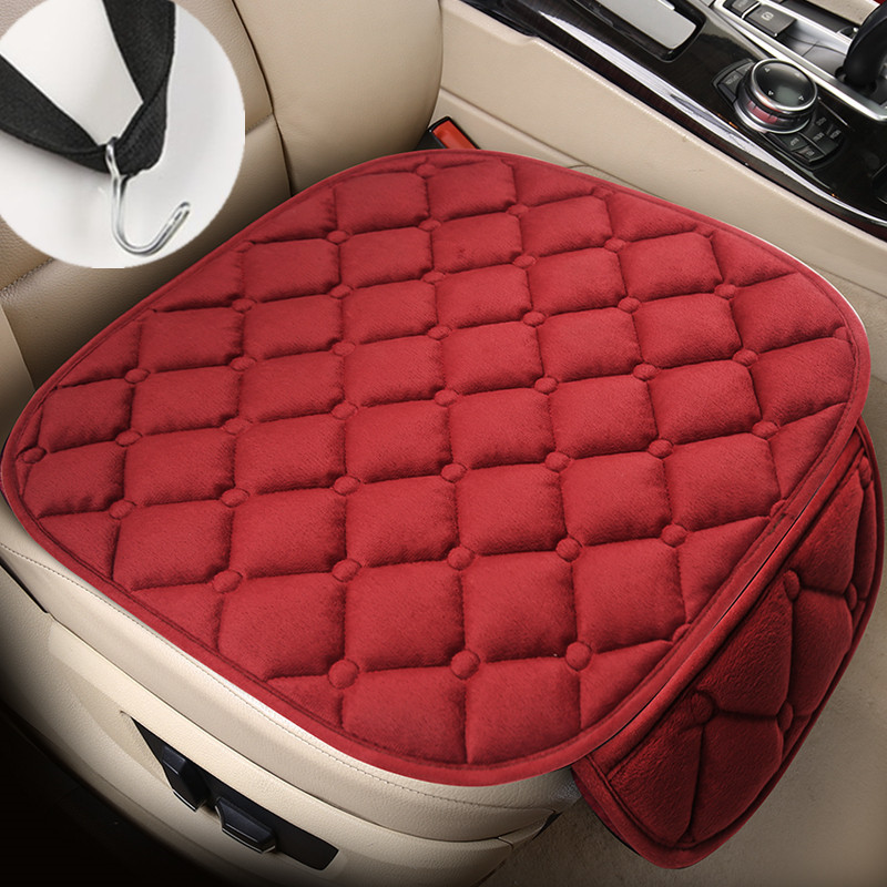 Car Seat Cushion | Lingxing Seat cushion, seat cover - velvet-burgundy-single-piece-with-pocket-and-hook