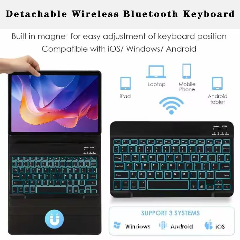 Aplicable Redmi Pad tablet cubierta Redmi SE11 teclado bluetooth Xiaomi 8Pro Brasil España cruza