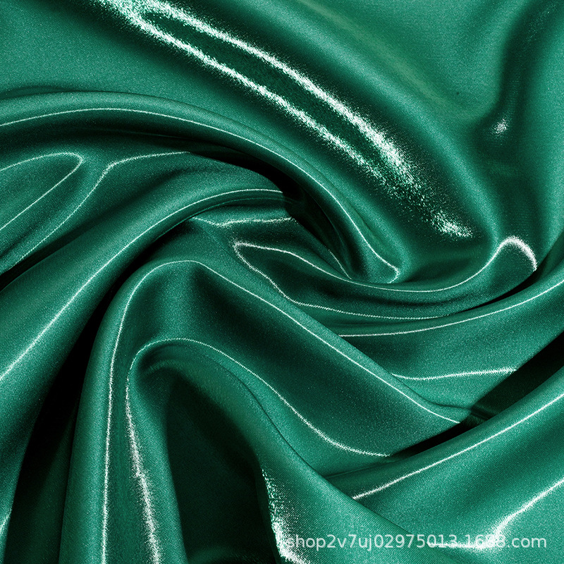 Super Bright Liquid Reflective Crystal Satin Fabric Silk Smooth Dress Pants Down Jacket Suit Trenchcoat Designer Fabric