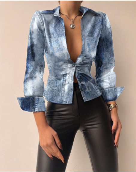 WOLFF Long-Sleeve Patchwork Blouse 6
