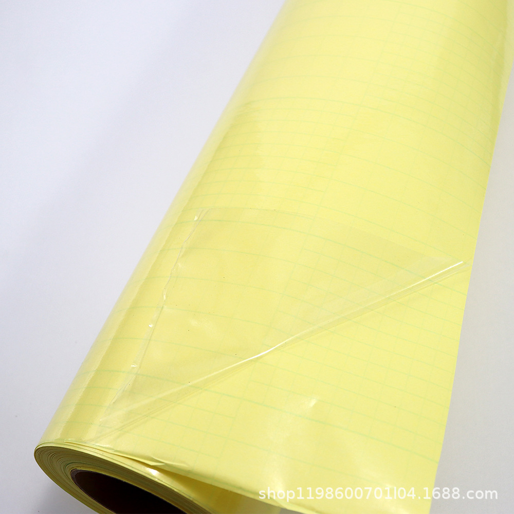 Película de laminación en frío de PVC fondo amarillo Película de luz fondo amarillo Película mate autoadhesiva transparente etiqueta engomada del coche adhesivo PP película fotográfica impermeable a prueba de humedad
