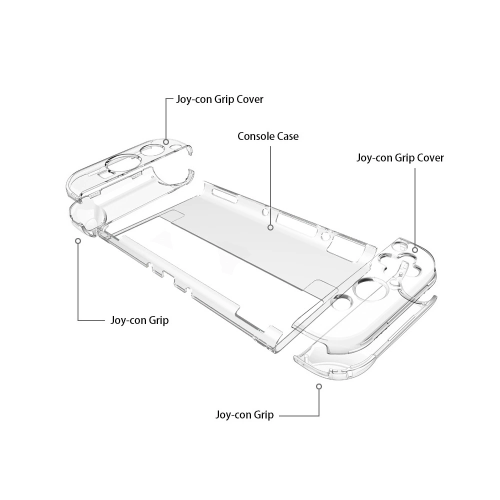 Защитный чехол для Nintendo Switch OLED, кристаллическая оболочка Switch OLED, чехол Switch OLED PC