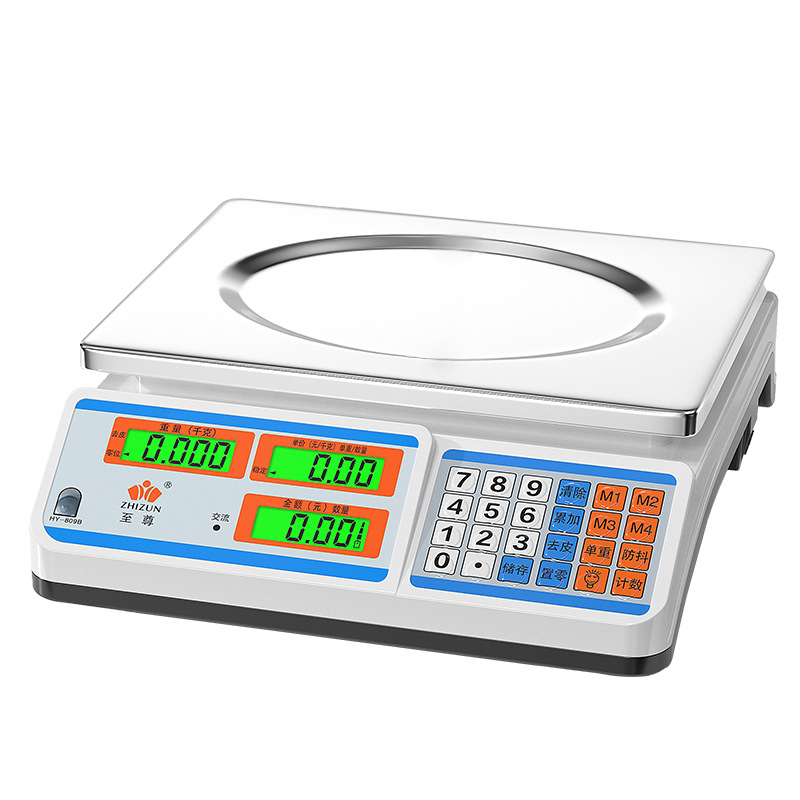 Escala electrónica comercial pequeña escala electrónica para vender verduras pesa 30KG precio de cocina doméstica carga mesa de escala