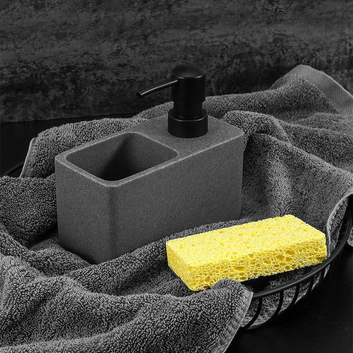 Press-type dishwashing liquid dispensing bottle detergent dispenser bathroom sink kitchen soap dispenser with dishwashing brush sponge