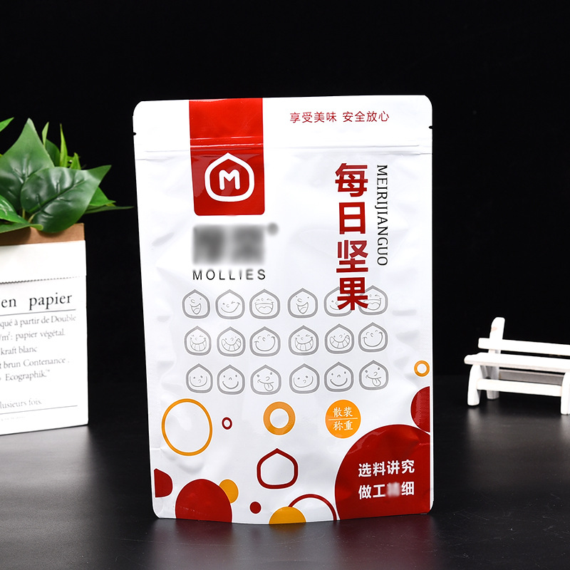 彩印塑料食品包装袋坚果零食大礼包定 制休闲食品八边封自封袋