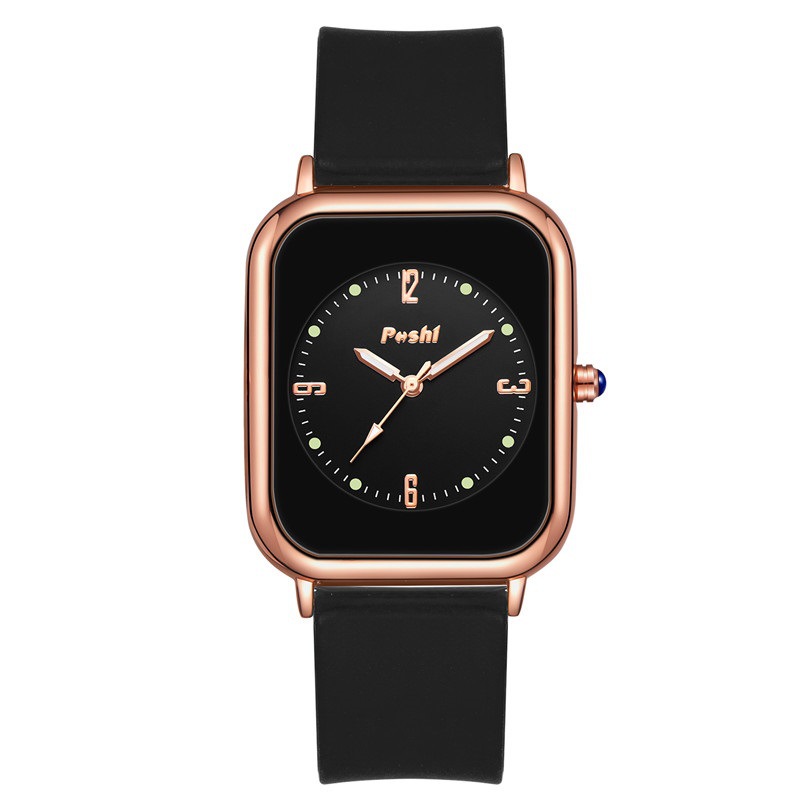 POSHI nuevo reloj de mujer de moda de mujer simple nicho temperamento estudiante hombres y mujeres de cuarzo electrónico pequeño reloj cuadrado