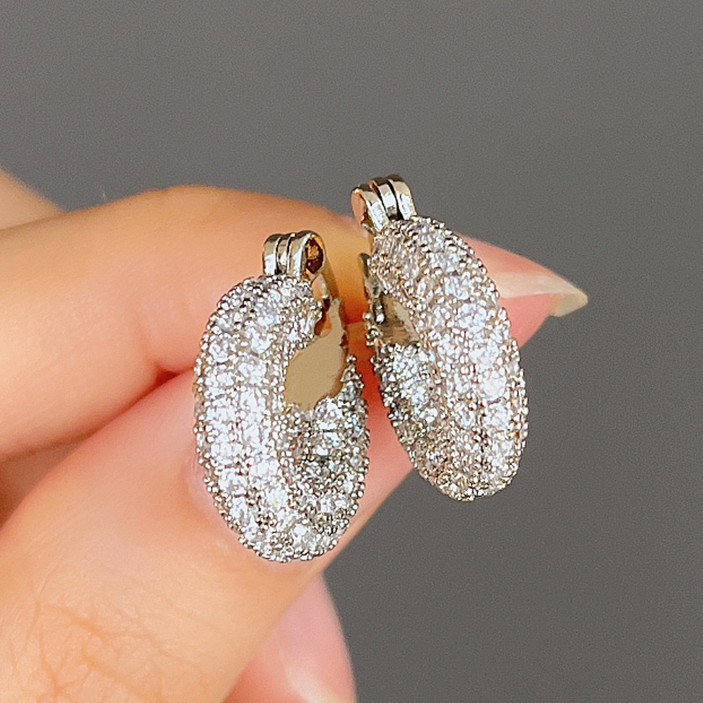 Zircon Hoop Earrings Multi-colour Crystal Drop Earrings Unisex_voghion.com