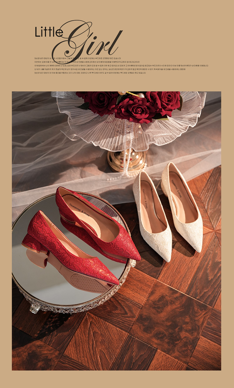 3333G Scarpe da donna con tacco basso, in raso, a punta, rosse, comode ed eleganti, per damigelle d'onore e feste_voghion.com