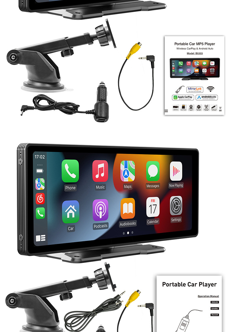 10.26inch Carplay Portable Screen Car Mp5 Navigator Pnd Apple Android Connected Car Player
