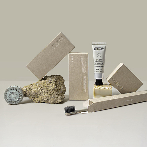 Morandi Mao Wen Card Box B&B Hotel Disposable Toothbrush Toothpaste Set Travel Shampoo Shower Gel Sample
