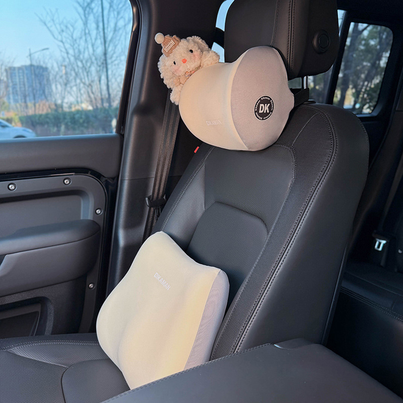 2025 nuevo reposacabezas de automóviles almohada de cuello almohada de asiento de cintura de automóvil adorable creativo algodón de memoria