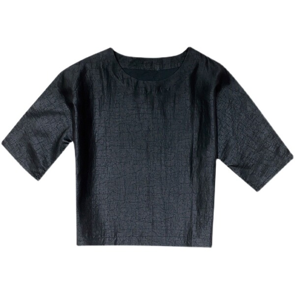 Summer fashionable elegant retro black shirt