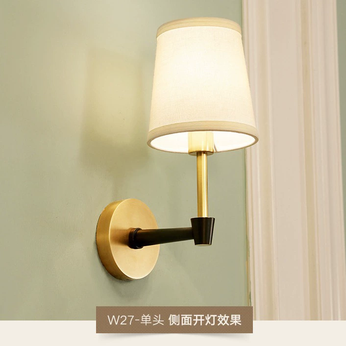 Copper ceiling lamp, ceiling light, sconce for bedroom, American style