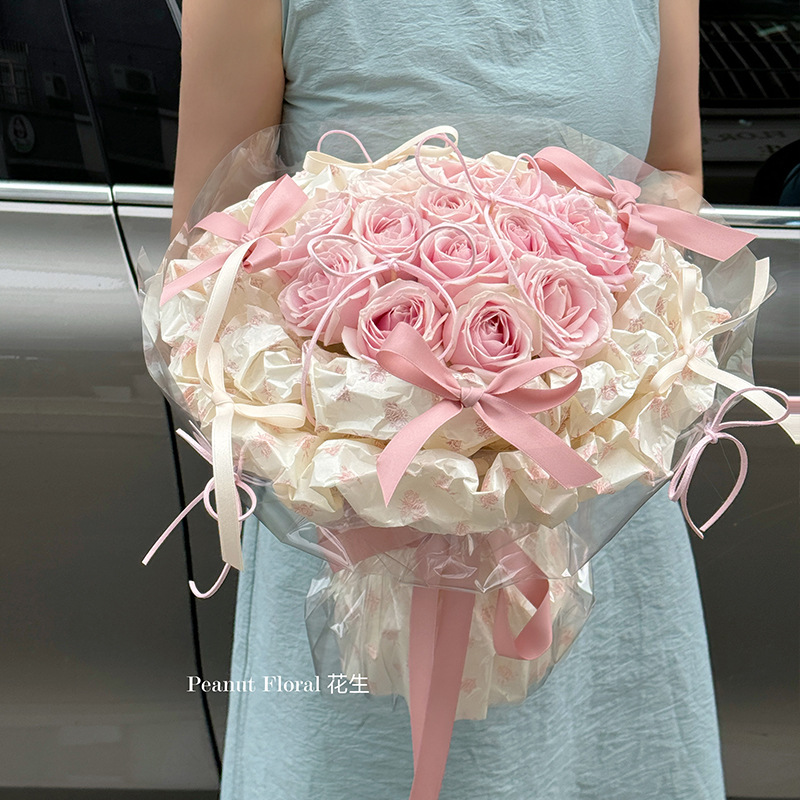 Romántico rosa francesa Sydney buquete de papel embalaje forrado copia de papel florista embalaje de papel floral material de embalaje