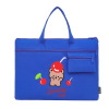 Cartoon cute handheld book bag, capacious study bag with zipper, storage bag for folders