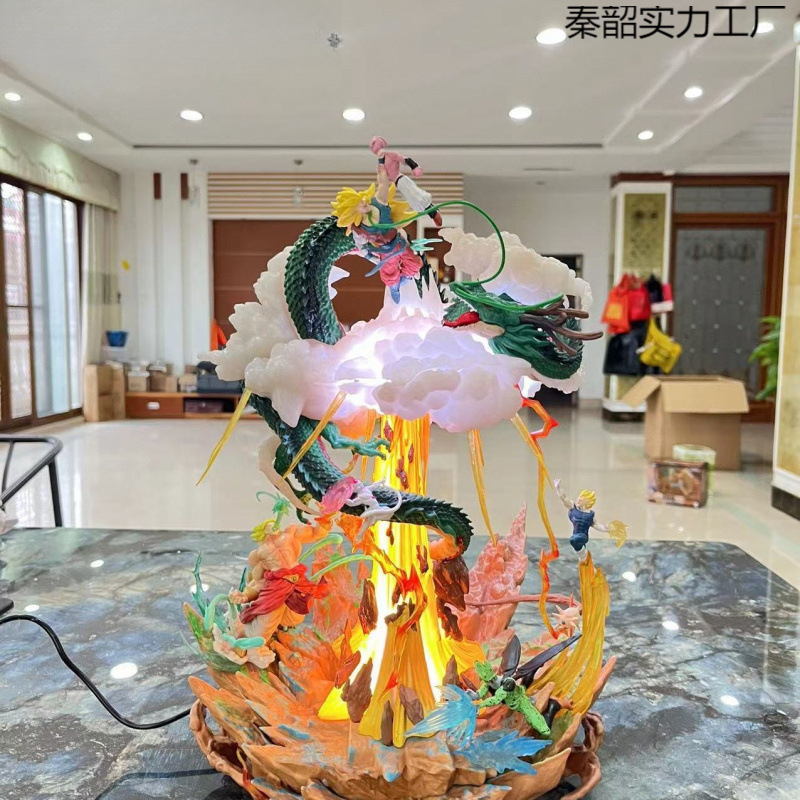 七龙珠动漫六周年孙悟空一生之敌贝吉塔带发光手办摆件