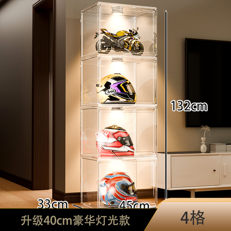 고급스러운 확장 조명 4칸 쇼케이스