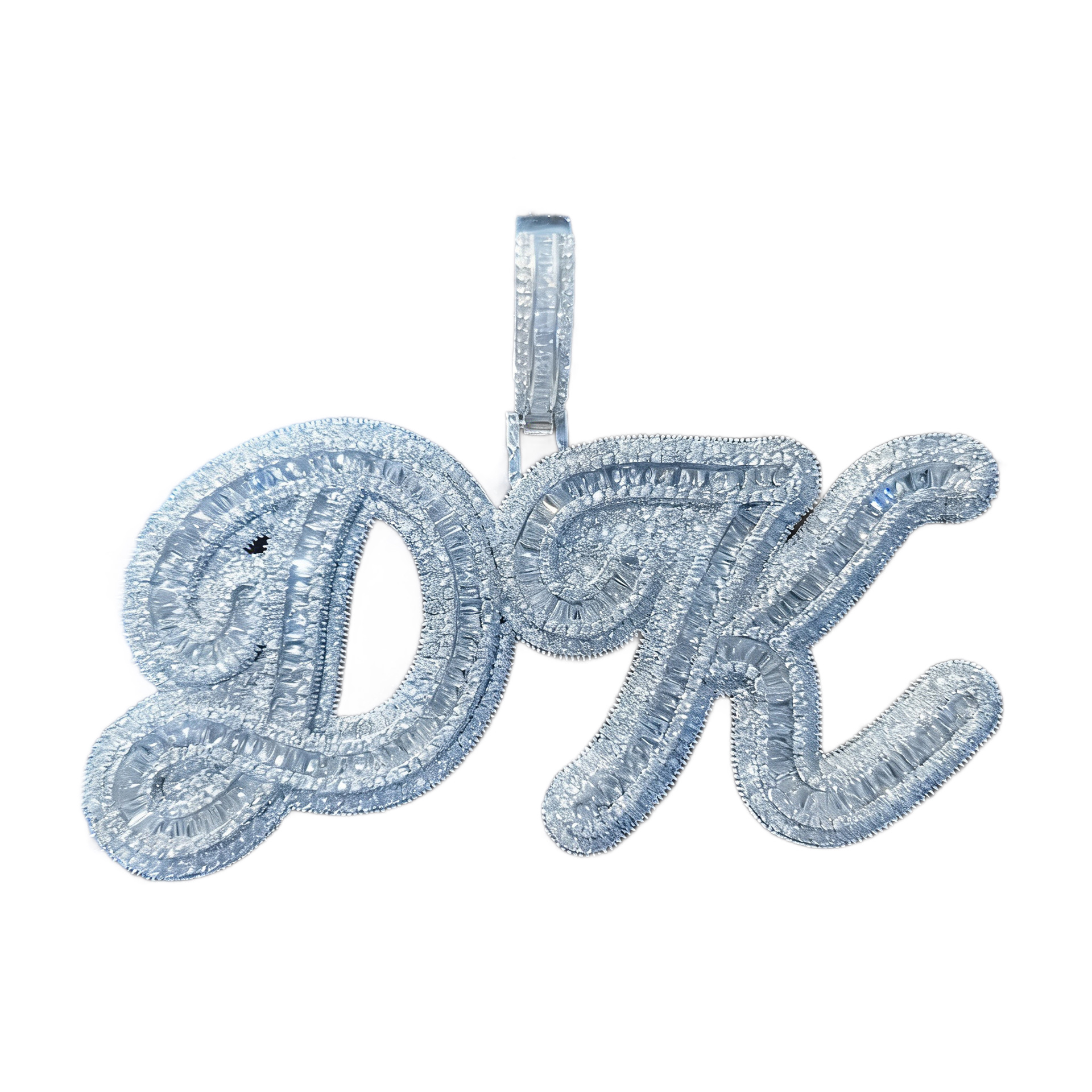 Hip hop europeo y americano hip hop nicho diseño collar de letras con diamantes ligero lujoso accesorios frescos personalizados colgante de empalme