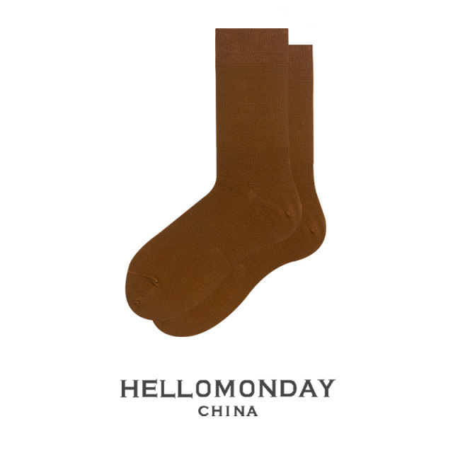 34012 Zhuji calcetines de dopamina de color sólido medias de hombre mediados de la pantorrilla ins moda estilo preppy mujeres retro japonesas