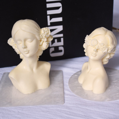 Wholesale ins curly hair beauty garland girl aromatherapy candle mold home decoration styling cake baking silicone