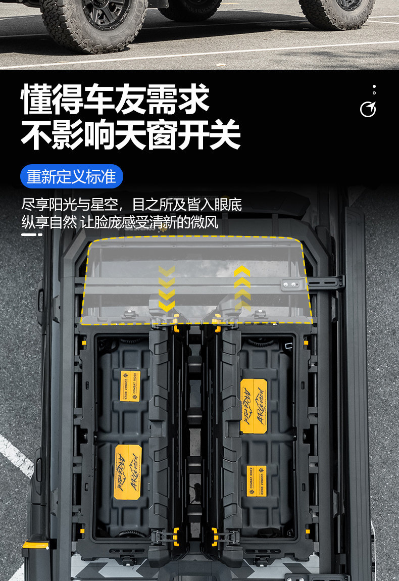 Suitable for Tank 300 Outdoor Camping Vehicle Roof Expansion, Explorer Roof Rack, Canopy Side Tent