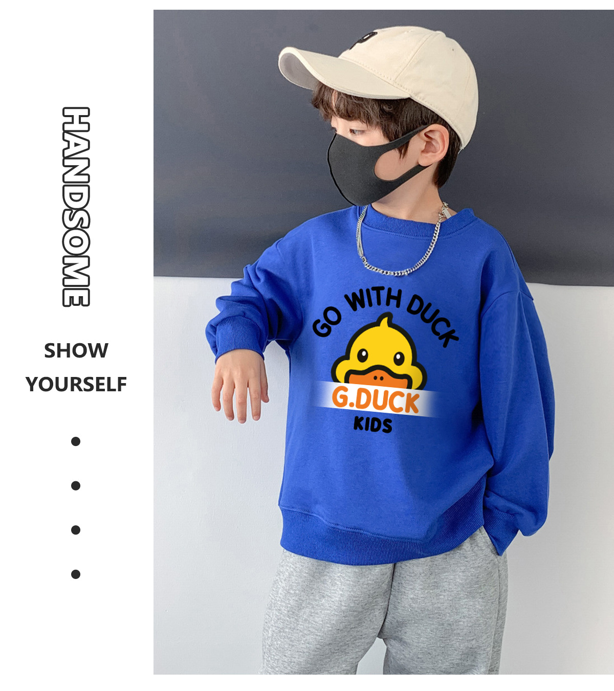 Little Yellow Duck Kleidung Kinderpullover-Set 2023 Frühling und Herbst Neue modische Freizeit für Mädchen_voghion.com