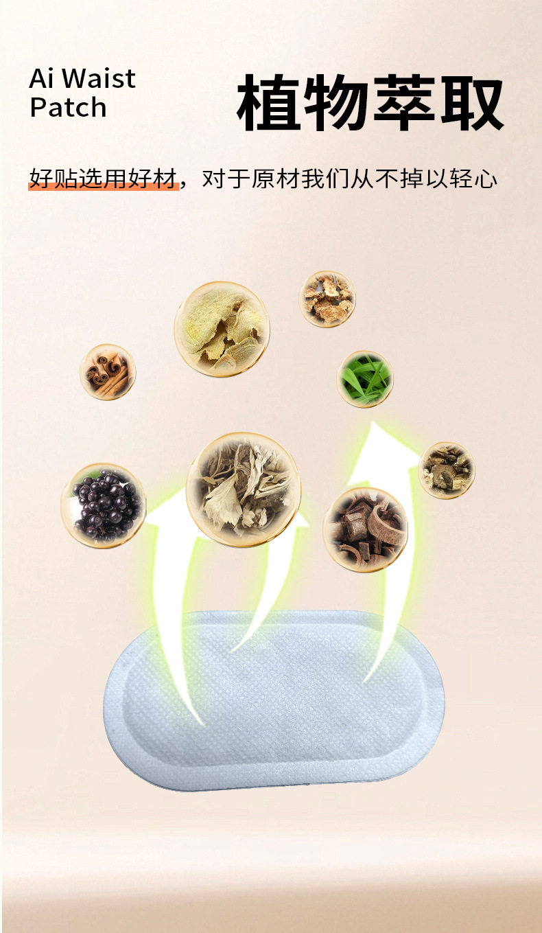 Self Heating Herbal Warm Patch for Wrist and Joint Support with Nanyang Mugwort key features