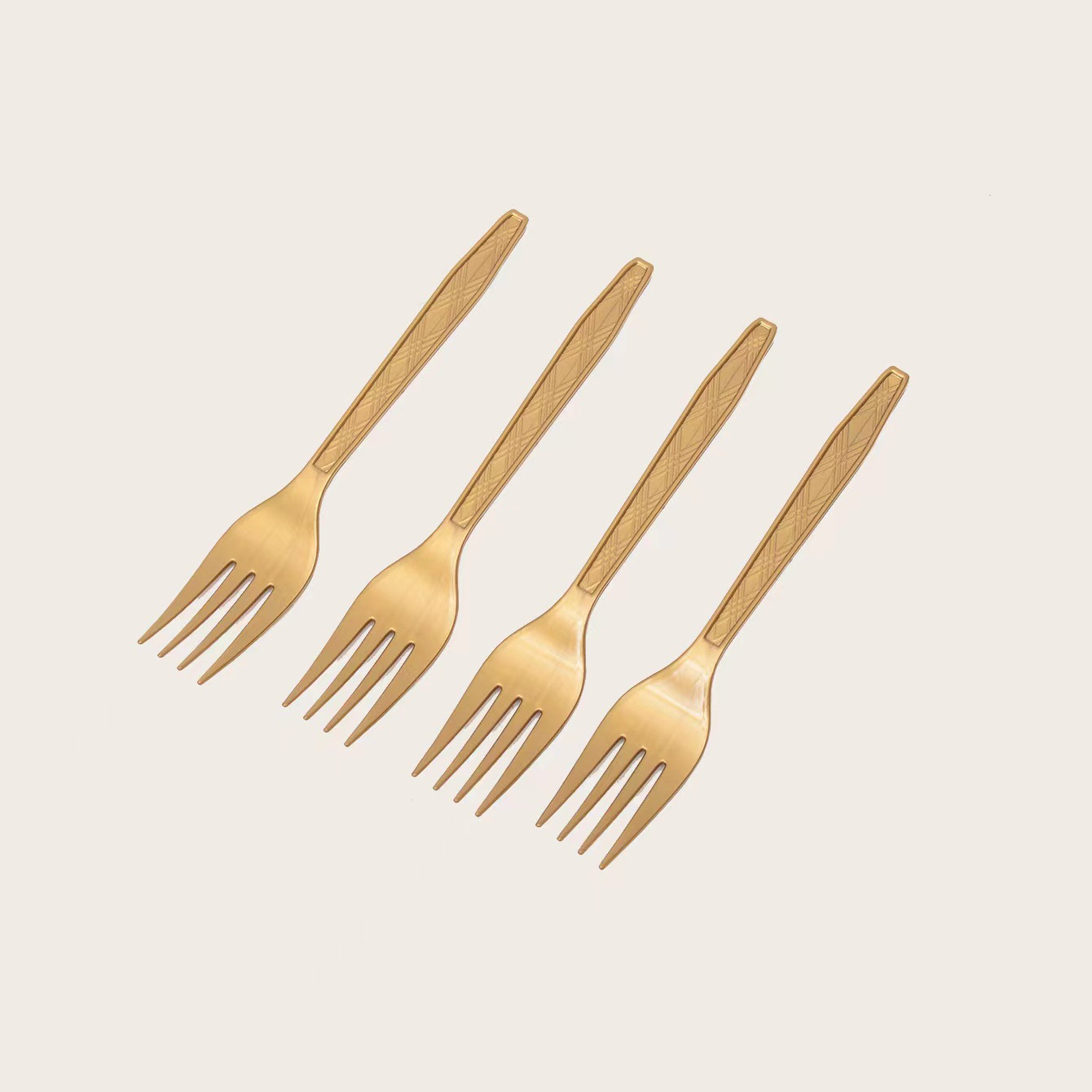 Vajilla de plástico desechable cuchillo, tenedor y cuchara metal color fruta Western Steak Pizza vajilla especial traje combinación